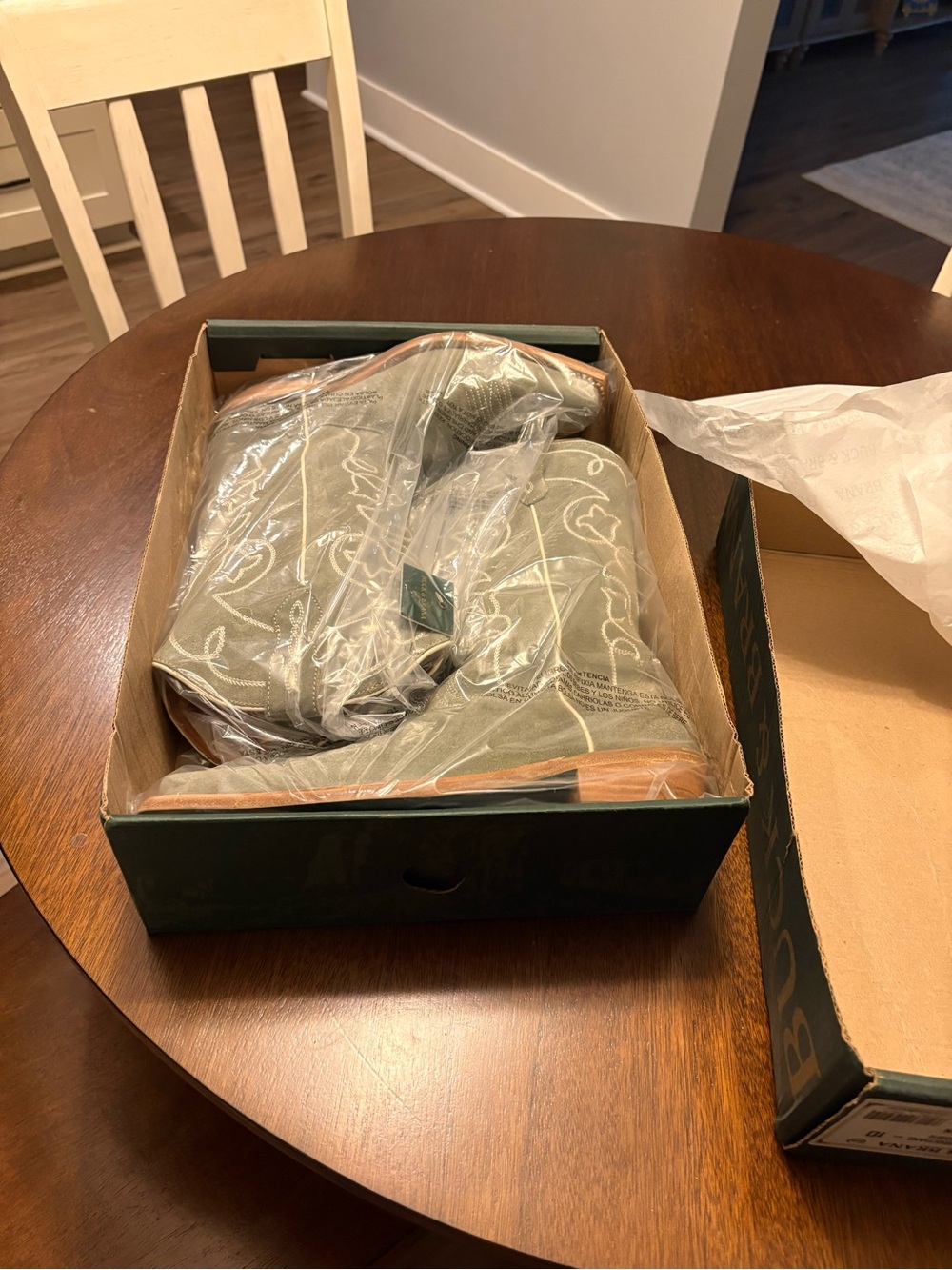 Buck & Brana Women’s Boots - Suede Embroidered Olive Greenish Gray - Size 10 NIB - Picture 12 of 13